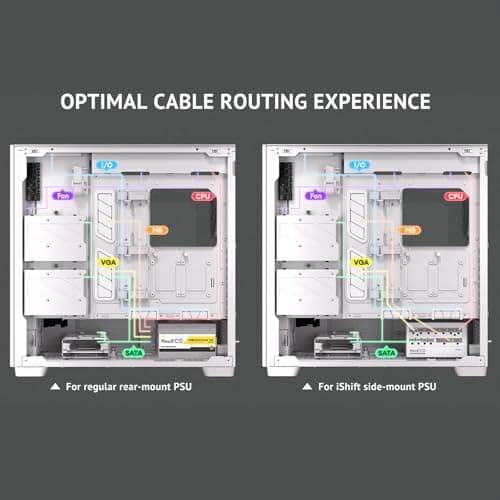Antec FLUX PRO ATX Full Tower White / Brown Tempered Glass Side Panel, USB 3.2 Gen 2 Type-C, USB 3.2 Gen 1 Type-A image