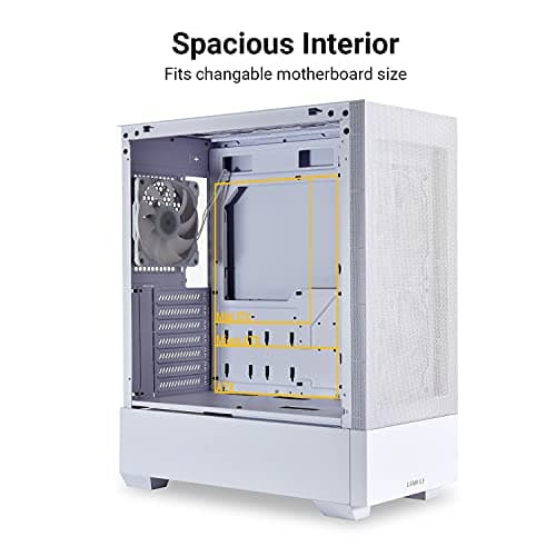 Lian Li LANCOOL 205 Mesh ATX Mid Tower White / Black Tempered Glass Side Panel image