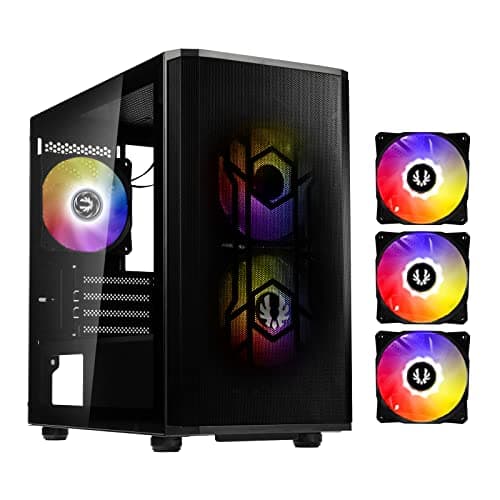 BitFenix Nova Mesh M ARGB MicroATX Mini Tower Black Tempered Glass Side Panel image