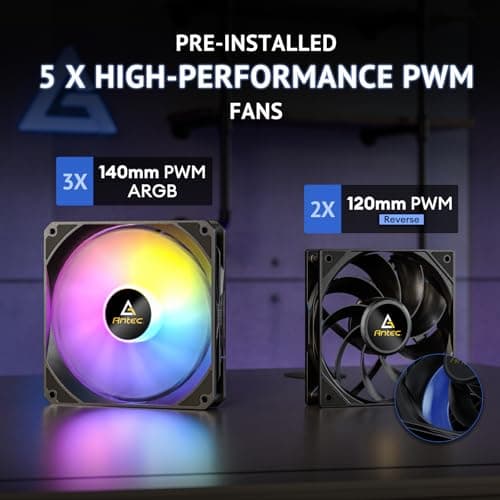 Antec FLUX REAR Mid Tower Case With Tempered Glass image