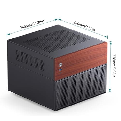 Jonsbo N4 Micro ATX Desktop Black / Brown Mesh Side Panel, USB 3.2 Gen 2 Type-C, USB 3.2 Gen 1 Type-A image