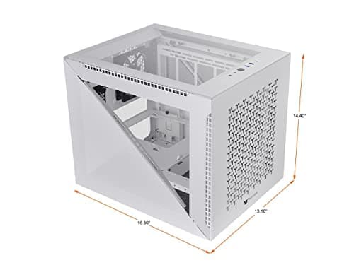 Thermaltake Divider 200 TG Air MicroATX Mini Tower Snow Tempered Glass image