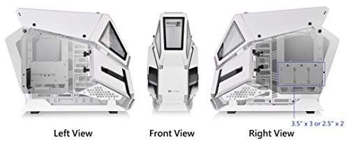 Thermaltake AH T600 Snow ATX Full Tower White / Black Tempered Glass Side Panel, Front Panel: USB 3.2 Gen 2 Type-C, USB 3.2 Gen 1 Type-A, USB 2.0 Type-A image