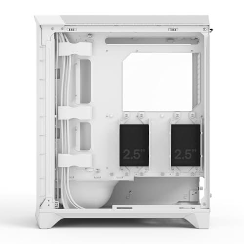 Fractal Design Meshify 3 ATX Mid Tower White with Tempered Glass Side Panel and USB 3.2 Gen 2x2 Type-C USB 3.2 Gen 1 Type-A image
