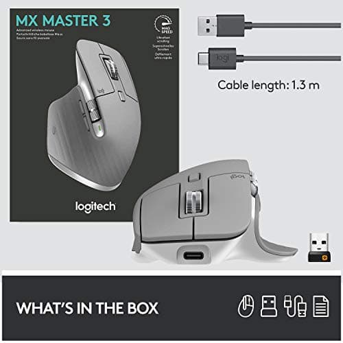Logitech MX Master 3 Advanced Wireless Mouse - Mid Grey image