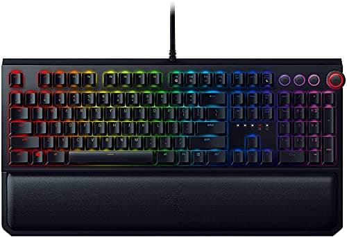 Razer BlackWidow Elite Mechanical Gaming Keyboard: Orange Mechanical Switches - Tactile & Silent - Chroma RGB Lighting - Magnetic Wrist Rest - Dedicated Media Keys & Dial - USB Passthrough image