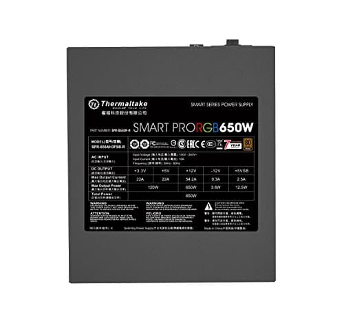 Thermaltake Smart Pro RGB 650W Fully Modular 80+ Bronze Certified image