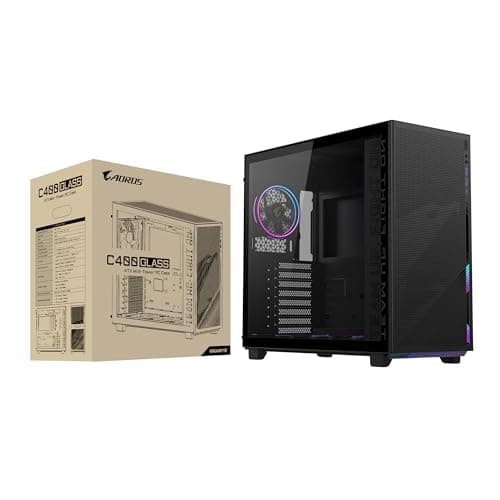 Gigabyte AORUS C400 ATX Mid Tower Black with Tempered Glass Side Panel and Front Panel: USB 3.2 Gen 2 Type-C, USB 3.2 Gen 1 Type-A image