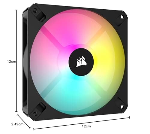 Corsair iCUE AR120 120mm Black Digital RGB PWM 59 CFM 3-Pack image