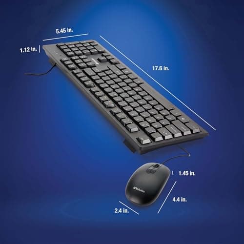 Verbatim 70734 Wired Standard Keyboard with Laser Mouse image