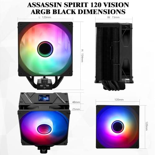 Thermalright Assassin Spirit 120 Vision ARGB 66.17 CFM Air 154mm Black image