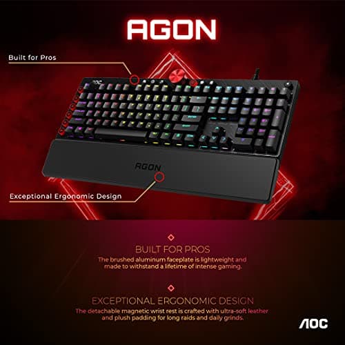 AOC AGK700 RGB Wired Cherry MX Red Gaming Keyboard image