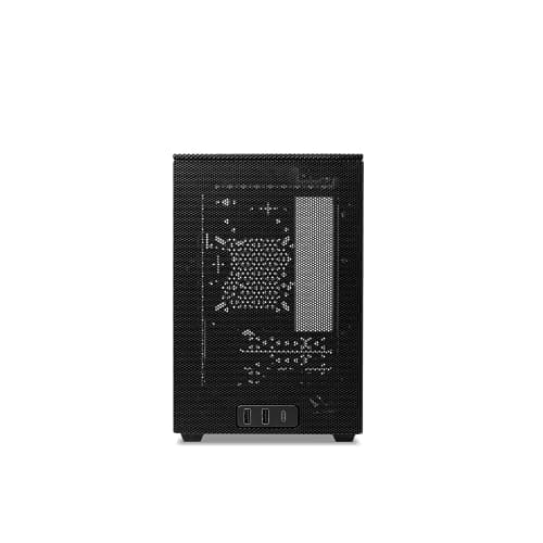 SSUPD Meshroom D Mini-ITX Desktop Black with Mesh Side Panel and USB 3.2 Gen 2 Type-C and USB 3.2 Gen 1 Type-A Front Panel USB image