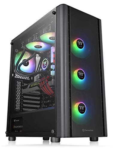 Thermaltake V250 TG ARGB ATX Mid Tower Black with Tempered Glass Side Panel and USB 3.2 Gen 1 Type-A, USB 2.0 Type-A image