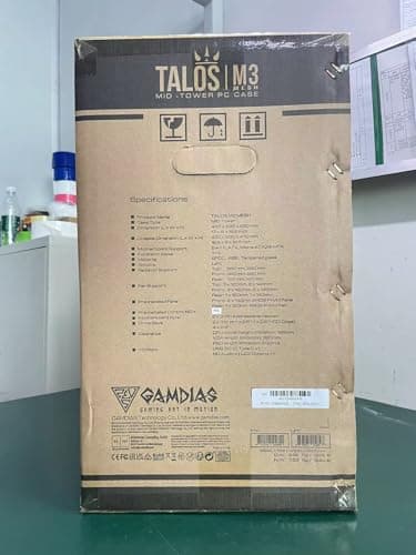 GAMDIAS Talos M3 Mesh ATX Mid Tower Black Tempered Glass Side Panel USB 3.2 Gen 2 Type-C USB 3.2 Gen 1 Type-A image