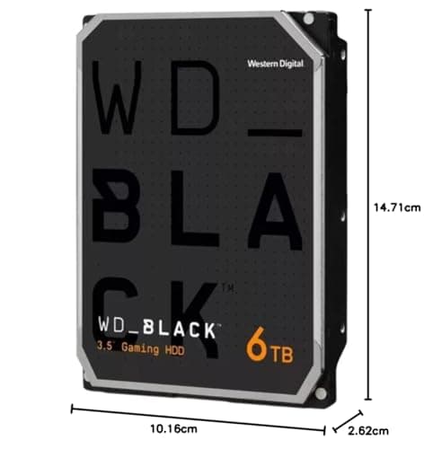 Western Digital WD_BLACK 6TB 3.5" HDD 7200RPM SATA 6.0 Gb/s image