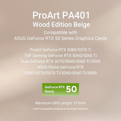 Asus ProArt PA401 Wood Edition Beige Tempered Glass image