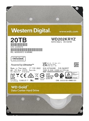 Western Digital Gold 20TB 3.5" HDD 7200RPM SATA image