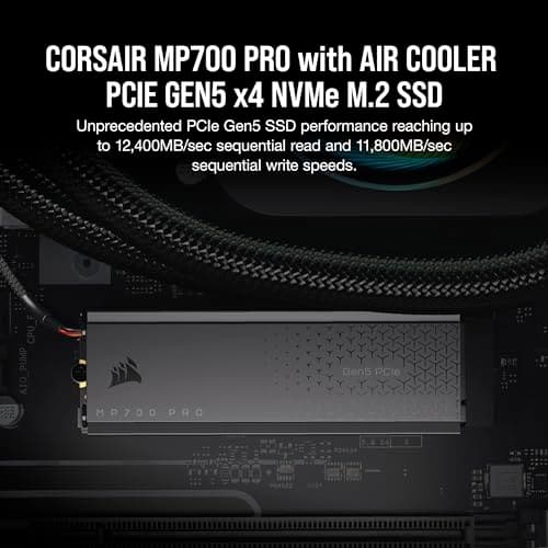 Corsair MP700 PRO w/Heatsink 4TB SSD M.2 NVMe PCIe 5.0 image