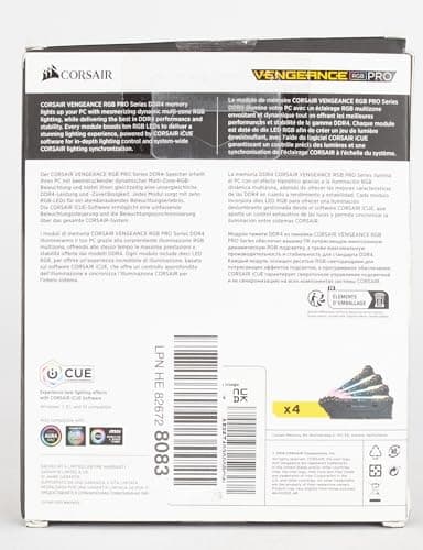 Corsair Vengeance RGB Pro Black DDR4-3600 CL18 32GB (4x8GB) image