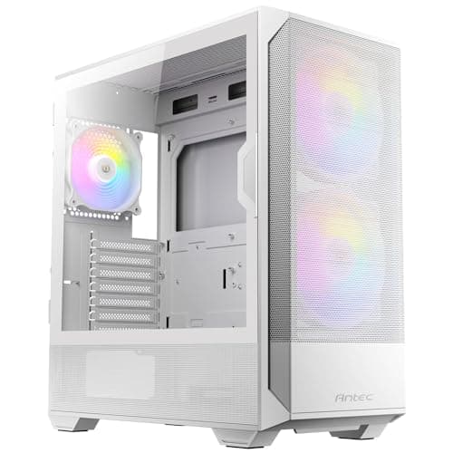 Antec NX416L ATX Mid Tower White Tempered Glass Side Panel image