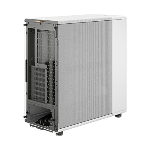 Fractal Design North ATX Mid Tower PC Case - Chalk White with Walnut Front and Mesh Side Panel image