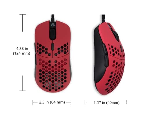 G-Wolves HT-M 3360 Red Wired Optical Mouse image