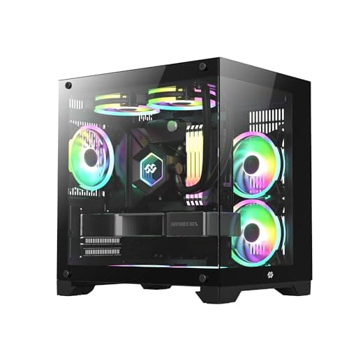 BGears b-Pellucid Micro ATX Mini Tower Black Tinted Tempered Glass Side Panel image