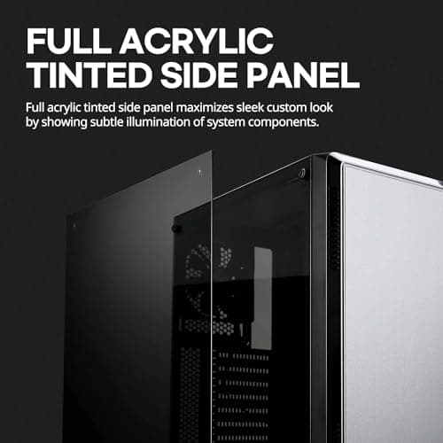 Zalman S4 ATX Mid Tower Black with Tinted Acrylic Side Panel and USB 3.2 Gen 1 Type-A, USB 2.0 Type-A image