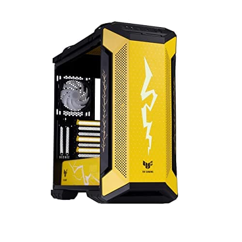 Asus TUF Gaming GT501 Demon Slayer Edition ATX Mid Tower Yellow / Black Tempered Glass Side Panel, USB 3.2 Gen 1 Type-A image