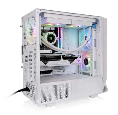 Thermaltake Ceres 350 MX ATX Mid Tower White with Tempered Glass Side Panel and USB 3.2 Gen 2 Type-C USB 3.2 Gen 1 Type-A image