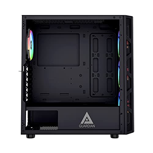 Apevia Guardian-M ATX Mid Tower Black Tempered Glass Side Panel image