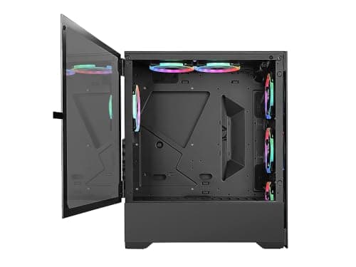 BGears b-Voguish ATX Mid Tower Black with Tempered Glass Side Panel and USB 3.2 Gen 1 Type-A USB 2.0 Type-A image