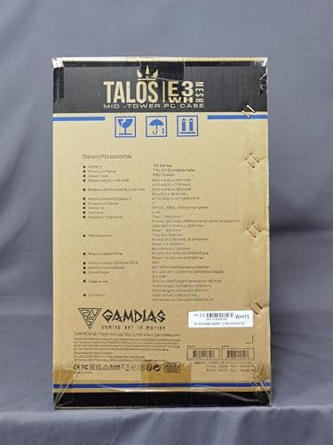GAMDIAS TALOS E3 MESH ATX Mid Tower White Tempered Glass image