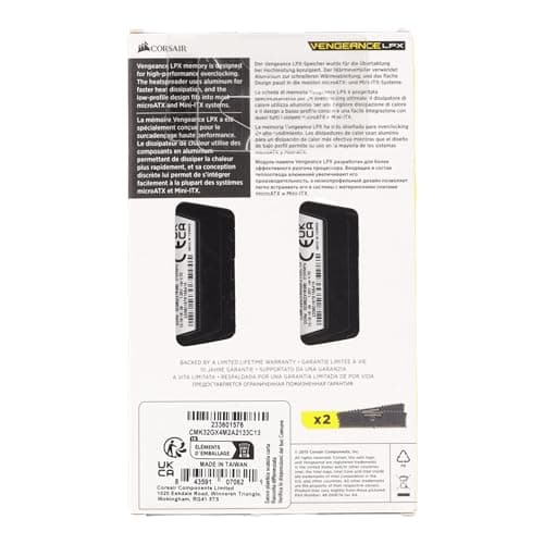 Corsair Vengeance LPX Black / Yellow DDR4-2133 CL13 32GB (2x16GB) image