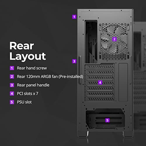 Zalman Z3 Iceberg ATX Mid Tower Black with Tempered Glass Side Panel and USB 3.2 Gen 1 Type-A / USB 2.0 Type-A image