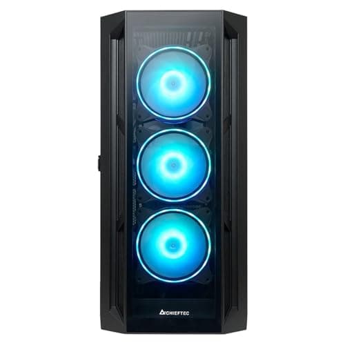 Chieftec APEX ATX Mid Tower Black with Tempered Glass Side Panel and USB 3.2 Gen 2 Type-C, USB 3.2 Gen 1 Type-A image