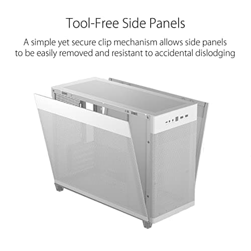 Asus Prime AP201 Micro ATX Mini Tower White Mesh Side Panel image