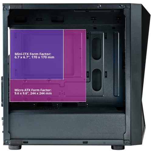 Cooler Master CMP 320 Micro ATX Mid Tower Black Tempered Glass Side Panel image