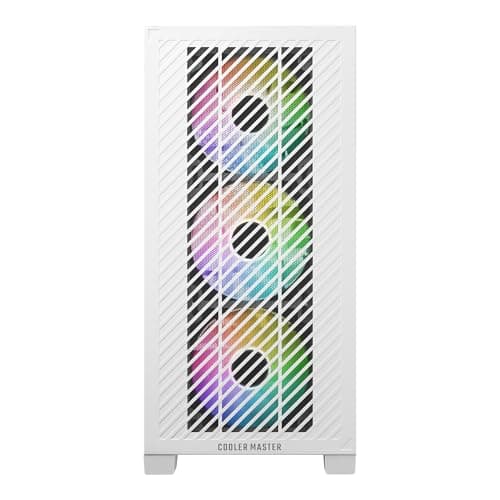 Cooler Master Elite 301 MicroATX Mid Tower White Tempered Glass Side Panel USB 3.2 Gen 1 Type-C & Type-A Front Panel image