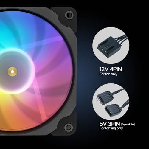 Vetroo SA-120 120mm Black ARGB PWM image