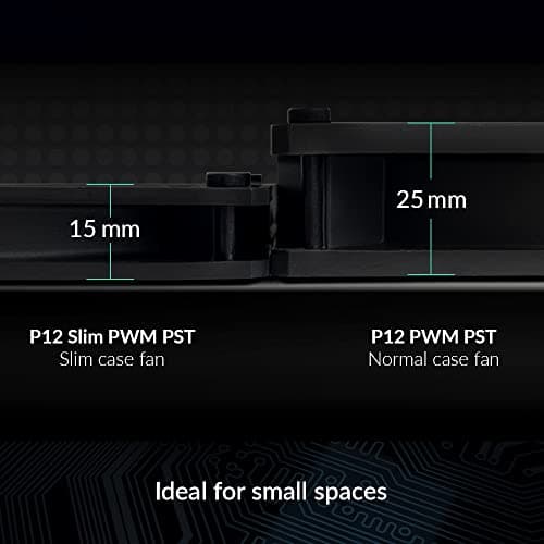 ARCTIC P12 Slim 120mm Black PWM PST 42.1 CFM 3-Pack image