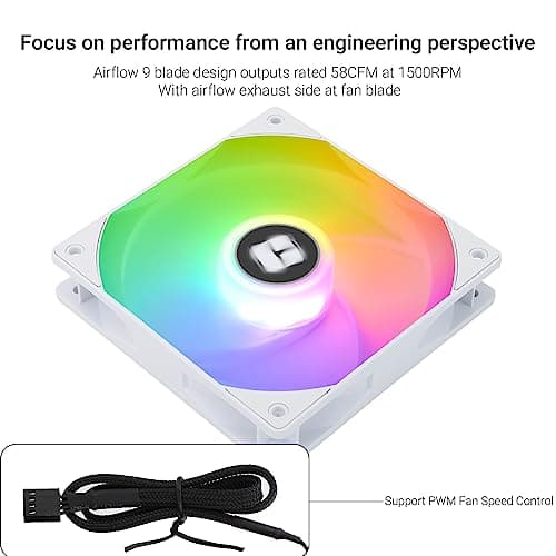 Thermalright TL-C12RW-S V2 120mm White PWM Addressable RGB 58 CFM image