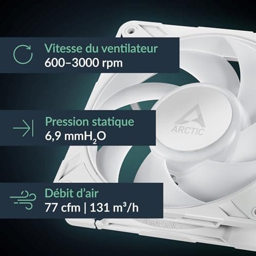 ARCTIC P12 Pro A-RGB PWM 77 CFM 120mm Black 3-Pack image