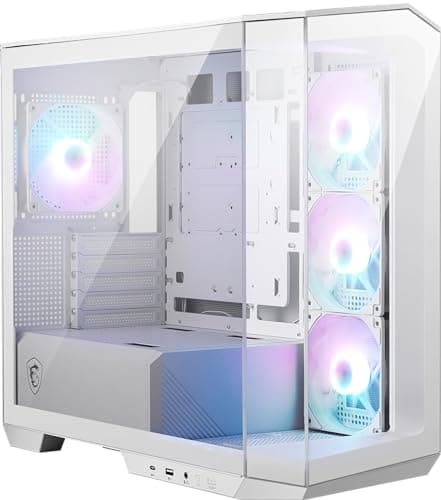 MSI MAG PANO M100R PZ Micro ATX Mid Tower White with Tempered Glass Side Panel and USB 3.2 Gen 2x2 Type-C / USB 3.2 Gen 1 Type-A main image