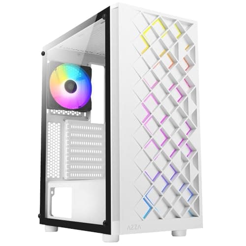 Azza Spectra ATX Mid Tower White with Tempered Glass Side Panel and Front Panel USB 3.2 Gen 1 Type-A, USB 2.0 Type-A image