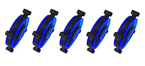 APEVIA 120mm Blue LED Case Fan w/ Anti-Vibration Rubber Pads (5-pk) image