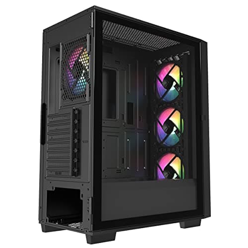 CiT Blade ATX Mid Tower Black Tempered Glass Side Panel ARGB image