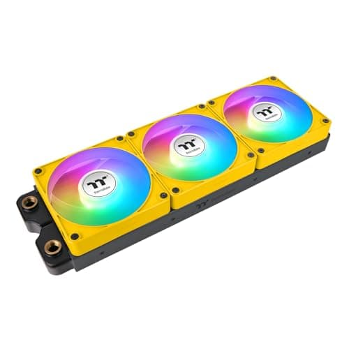 Thermaltake CT120 EX 120mm Yellow ARGB Sync PWM 68 CFM 3-Pack image