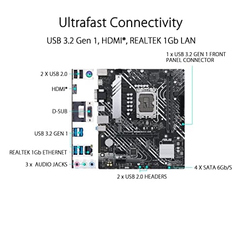 Asus B660 PRIME B660M-K D4 LGA1700 DDR4 Micro ATX image